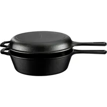 Navaris Dutch Oven 3,4 l Gusseisen Schwarz