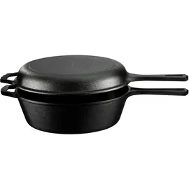 Navaris Dutch Oven 3,4 l Gusseisen Schwarz