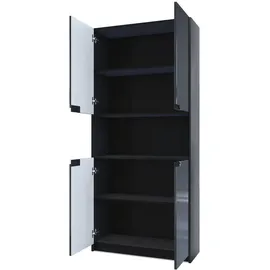 Vladon Logan Aktenschrank 82 x 37 x 184 cm grau