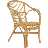 Sessel aus echtem Natur-Rattan, Korb-Stuhl, klassischer Flecht-Sessel (Honig)