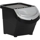 vidaXL Abfalleimer 78 l Schwarz