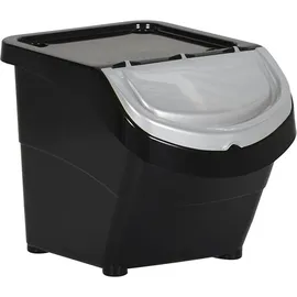 vidaXL Abfalleimer 78 l Schwarz