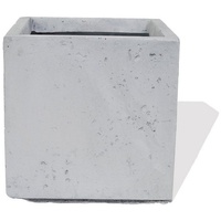 Köhko Blumenkübel aus Fiberglas Pflanztopf 40x40x40 cm Elfenbeinfarben Quadrat