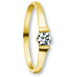 ONE ELEMENT Goldring Zirkonia Ring aus 333 Gelbgold, Damen Gold Schmuck goldfarben