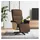 vidaXL Massagesessel mit Fußteil Polyester 83 x 104 x 83 cm Braun drehbar