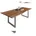 möbelliebling MILO 120 x 77 x 80 Akazie natur/silber