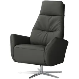 Max Schelling Sessel Elmira Leder 81 x 120 x 92 cm Grau elektrisch, drehbar