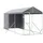 vidaXL Outdoor-Hundezwinger mit Dach 200 x 600 x 250 cm Stahl Silber