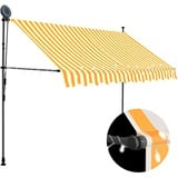 vidaXL LED Einziehbar Markise 300 x 300 cm weiß/orange