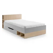 Deine Möbel 24 Jugendbett OLAF 06 120 x 200 cm Eiche grau