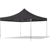 TOOLPORT Faltpavillon 4 x 4 m inkl. Seitenteile Schwarz/Weiß