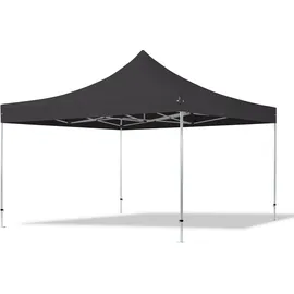 TOOLPORT Faltpavillon 4 x 4 m inkl. Seitenteile Schwarz/Weiß