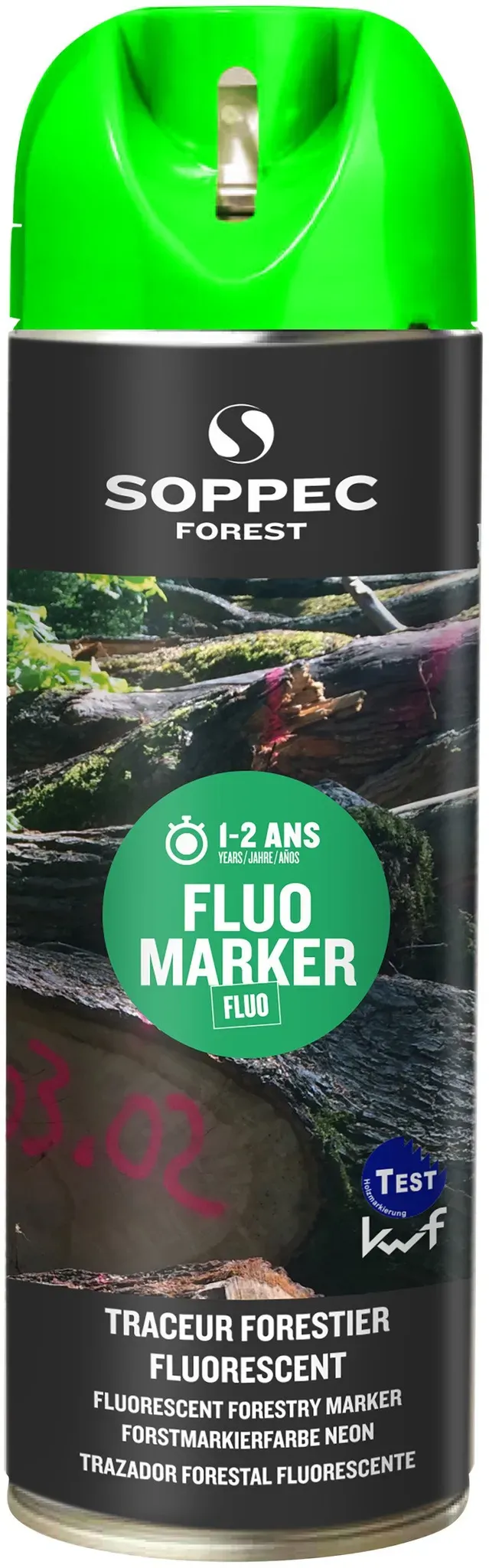 Soppec Fluo Marker mit Sylvacap, leuchtgrün