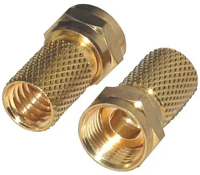 F-Stecker 7mm Gold
