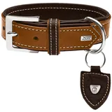Hunter Tara Hundehalsband Cognac/Dunkelbraun 55