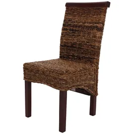 Mendler 2er-Set Esszimmerstuhl Korbstuhl M45 Stuhl Bananengeflecht ~ hell, ohne Kissen