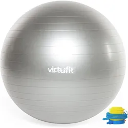 Gymnastikball - Anti-Burst Pilates Ball - Mit Pumpe  - Grau- 65 cm grau|WEISS 65 CM