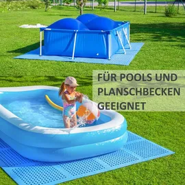 bonsport Pool Matten blau 48 Stk.