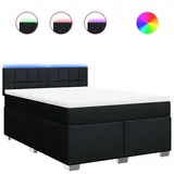 vidaXL Boxspringbett 140 x 200 cm Schwarz