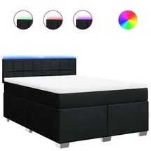 vidaXL Boxspringbett 140 x 200 cm Schwarz