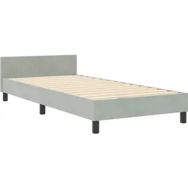 vidaXL Boxspringbett 90 x 200 cm Hellgrau