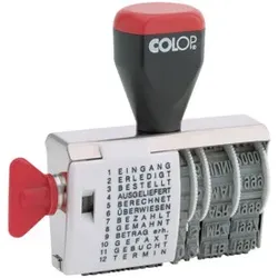 COLOP Zwölf-Zweckstempel mit Datum 108802/04000/WD 4mm