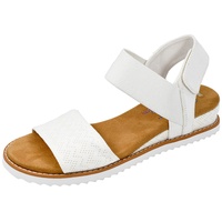 Skechers Damen Desert Kiss-Stretch Viertelriemen Sandalen flach, Weiss/opulenter Garten, 40 EU Weit