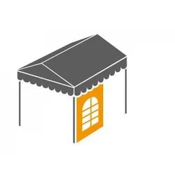Pavillon Seitenteile 2 m PVC