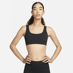 Nike Alate All U Sport-BH mit leichtem Halt, leichtem Futter und U-Ausschnitt für Damen - Schwarz, L