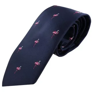 axy Krawatte Herren Krawatte 8 cm breit mit Motiv gemustert Krawatten mit Geschenkbox blau|schwarz
