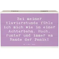 Mr. & Mrs. Panda Dekokiste 19 x 12 cm Spruch Klavier Achterbahn - Lavendeltraum - Geschenk, Musi (1 St), Einschlagscharniere lila