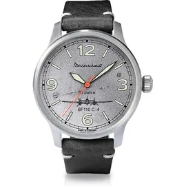 Messerschmitt BF110-ALU-L Herrenuhr Leder 40 mm