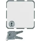 Berker Steckdose SCHUKO mit Klappdeckel, polarweiß 476309