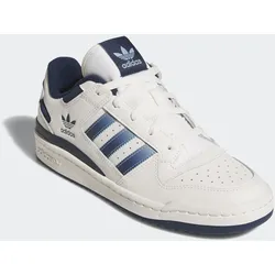 Sneaker ADIDAS ORIGINALS "FORUM LOW CL", Gr. 40, cloud weiß, night indigo, wonder blau, Leder, sportlich, Schuhe