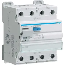 HAGER Fehlerstromschutzschalter CDF640D