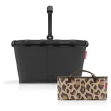 reisenthel Einkaufskorb Tasche Korb carrybag frame schwarz black BK7040 + Organizer leo macciato
