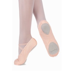 tanzmuster Ballettschuhe Charlie mit geteilter Ledersohle Tanzschuh Ballettschläppchen für Mädchen rosa 32