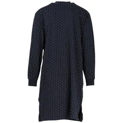 GÖTZBURG Herren Nachthemd - Nightshirt, V-Ausschnitt, Pure Cotton Marine L