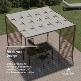 Blumfeldt Pavillon 3 x 3 m inkl. 4 Seitenteile Beige