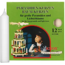 Knox Pyramidenkerzen 17 x 100 mm 12 St. weiß