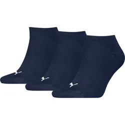 Sneakersocken PUMA "PUMA UNISEX SNEAKER PLAIN", Herren, Gr. 35-38, blau (navy), Baumwollmischung, Socken Sneakersocken, mit kleinem Logo