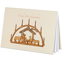 St. Benno Weihnachtskarte Mit Holzintarsien »Frohe Weihnachten« Box