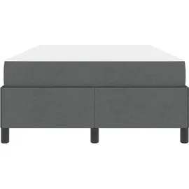 vidaXL Boxspringbett 120 x 200 cm Dunkelgrau