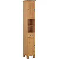 Home Affaire Oslo Hochschrank 30 x 177 x 30 cm Beige Massivholz
