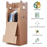 BB-Verpackungen Umzugskarton Kleiderbox, 2-wellig, 40kg Traglast, 600 mm x 510 mm x 1350 mm braun