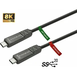 Vivolink PROUSBCMM10OP USB Kabel 10 m USB 3.2 Gen 2 (3.1 Gen 2) USB C Schwarz (PROUSBCMM10OP)