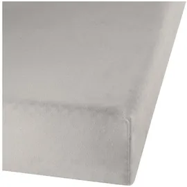 Erwin Müller Spannbettlaken Biber 140 x 200 - 150 x 200 cm silber
