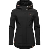 Ragwear Damen Sotfshelljacke Übergangsjacke mit Teddyfleece-Kapuze Yba Intl Black22 Gr. 4XL - 4XL