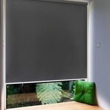 Froadp 100x140cm Senkrechtmarkise Außenrollo Sichtschutzrollo Reflektierende Thermofunktion Balkonrollo für Fenster & Türen(Anthrazit)