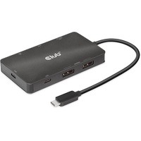 Club 3D USB Gen 2 Typ-C zu Dual DisplayPort 4k60Hz 7-in-1 Portable Dock